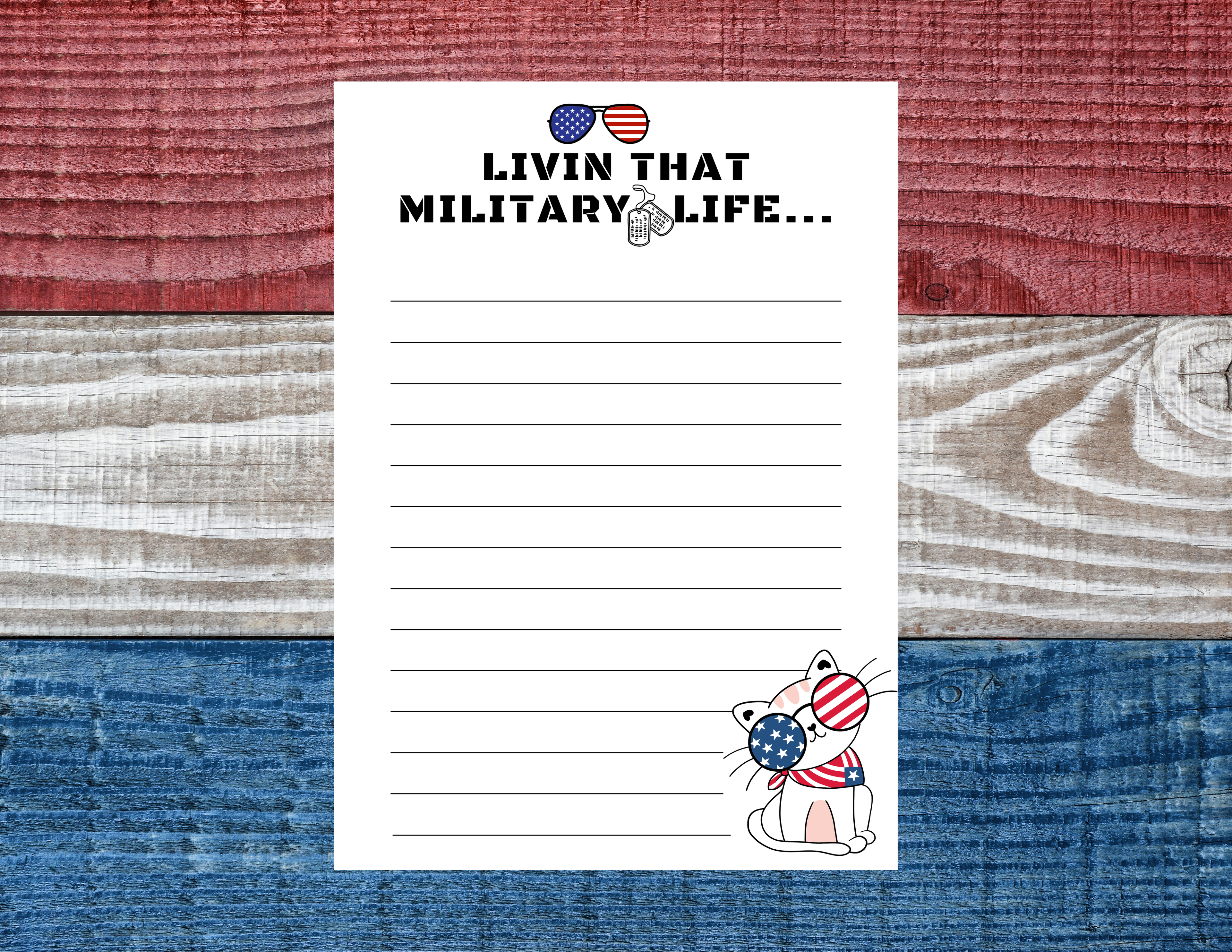 Livin That Military Life Notepad