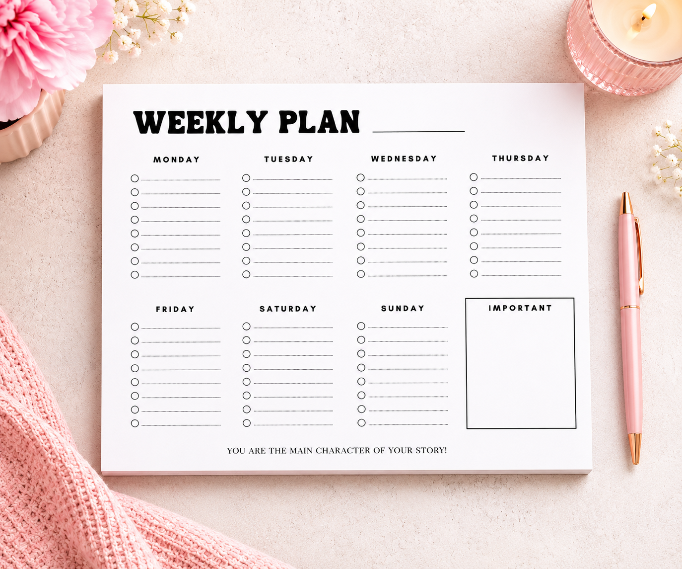Minimalist Weekly Planner