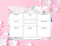 Daily Planner Notepad (Floral)