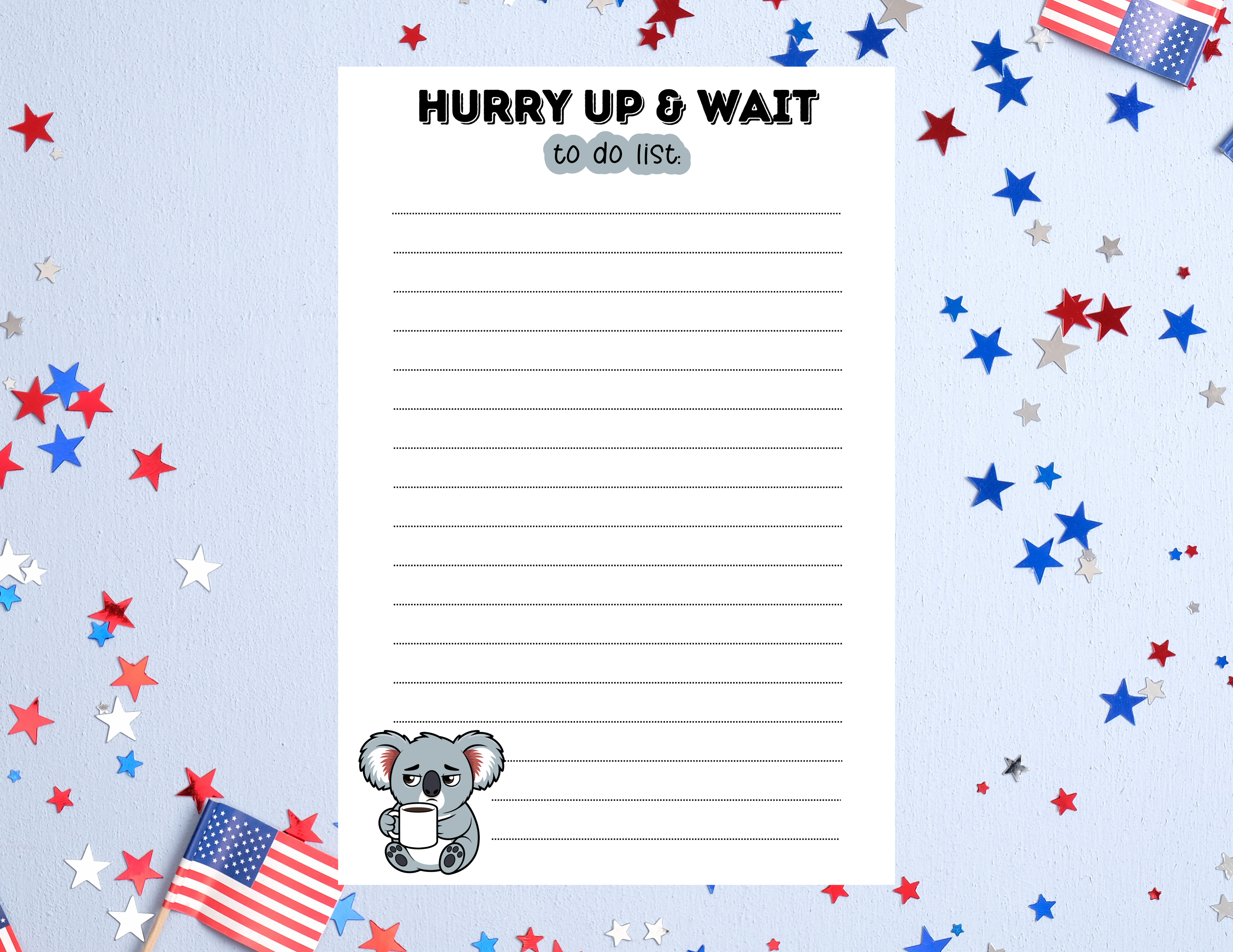 Hurry Up & Wait Notepad