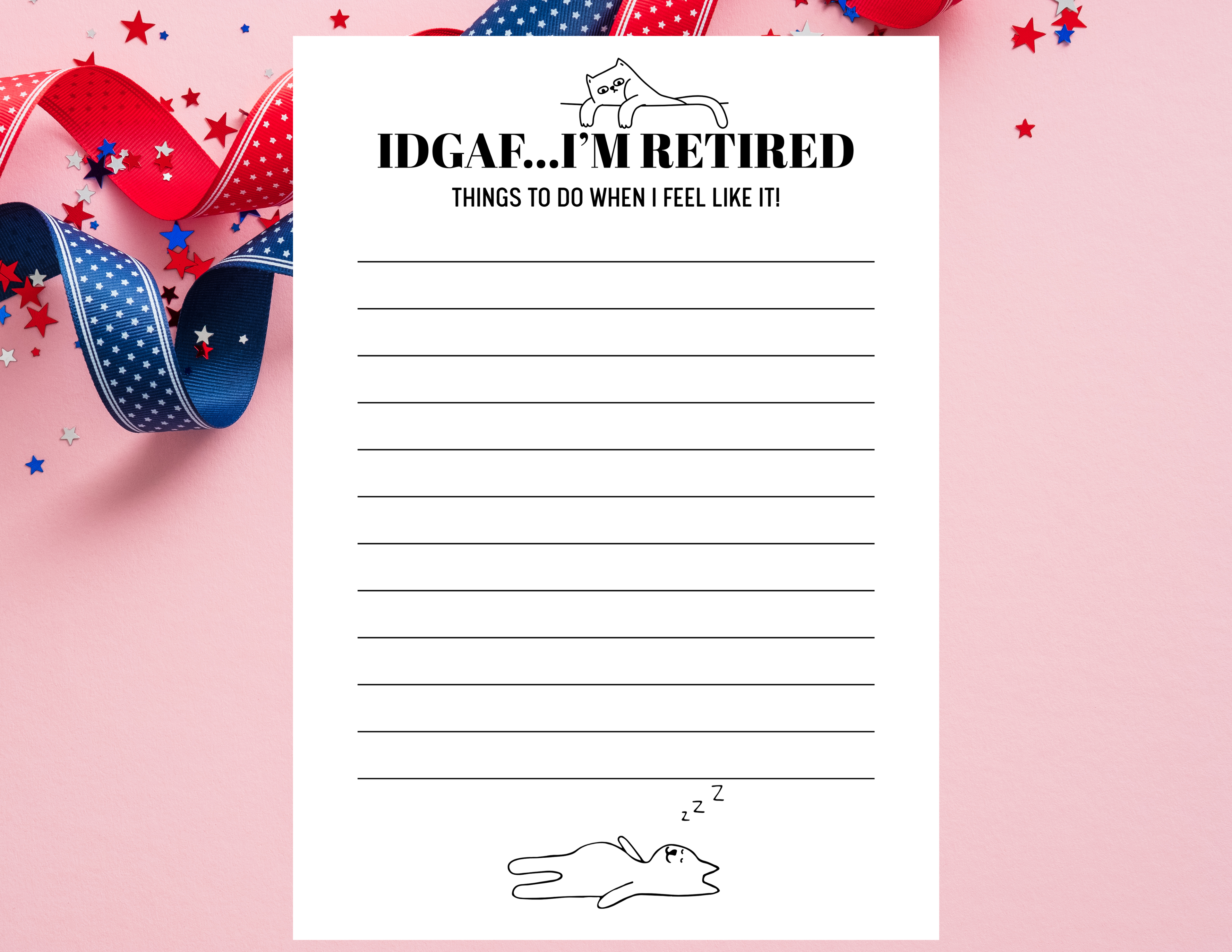 IDGAF, I'm Retired Notepad