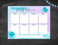 Weekly Planner Notepad (Little Teal Birdie)