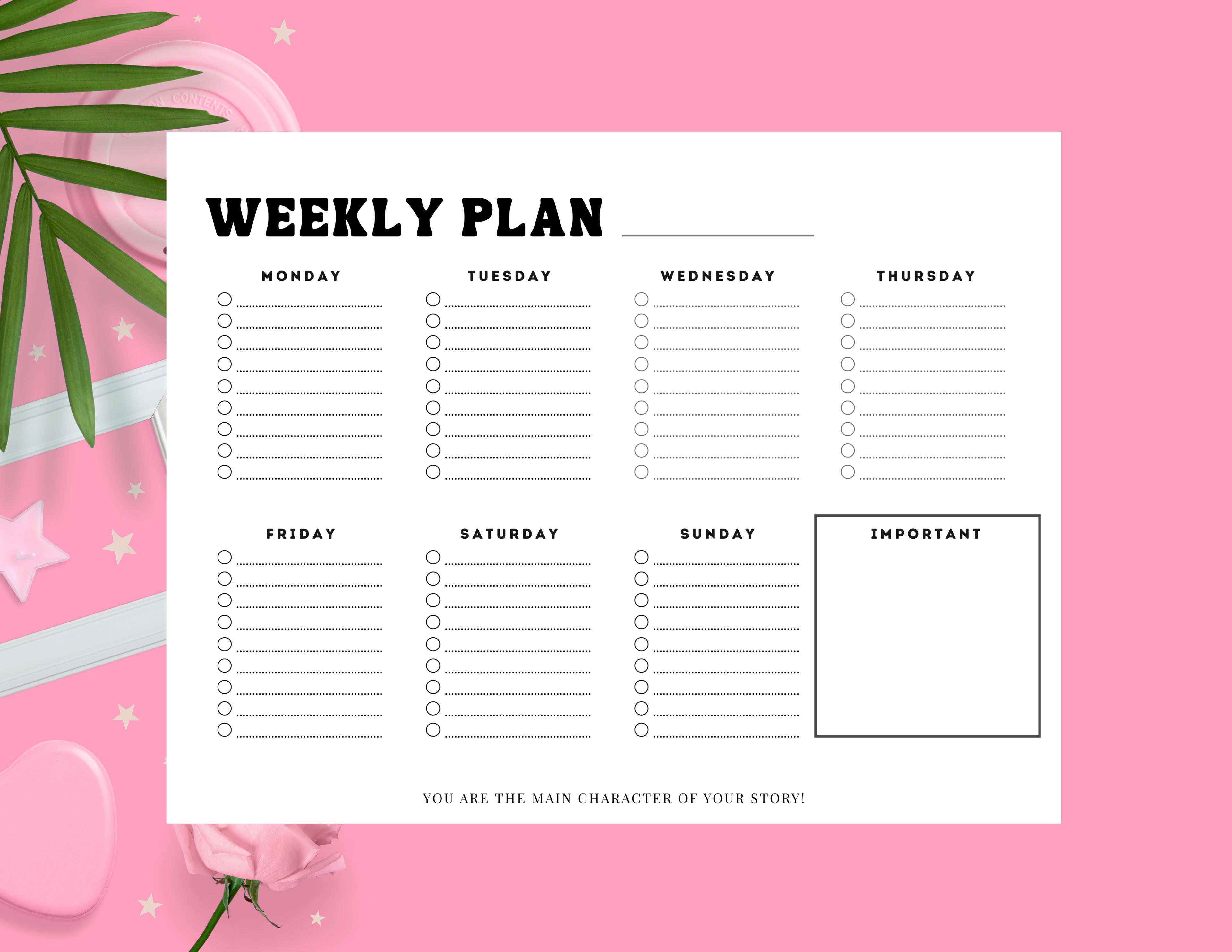 Minimalist Weekly Planner